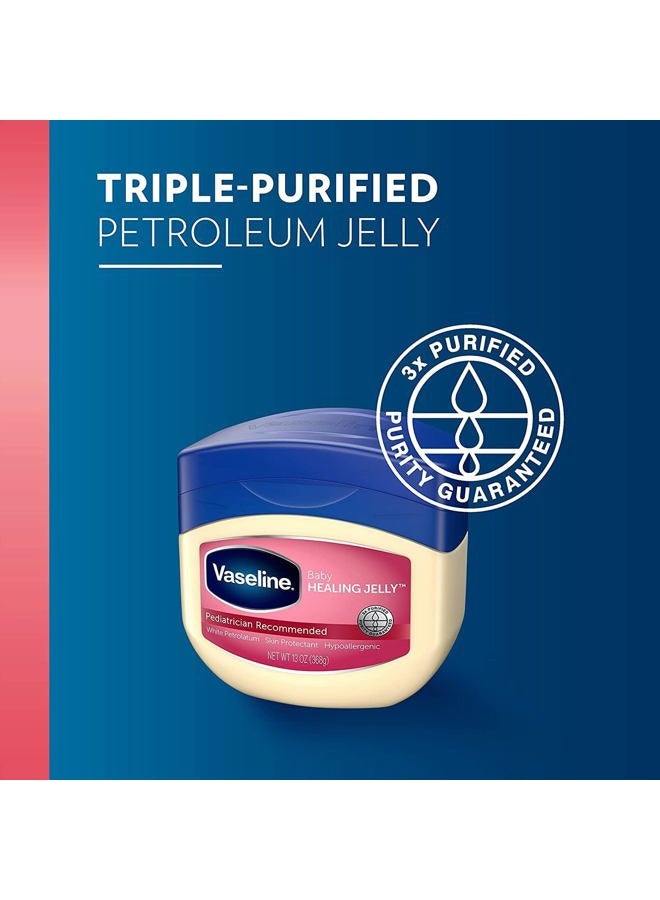 Vaseline Petroleum Jelly Baby Skincare Protective & Pure 4 Count Treats Dry Skin And Prevents Chaffed Skin From Diaper Rash Hypoallergenic And Gentle On Skin 13oz - Image 2